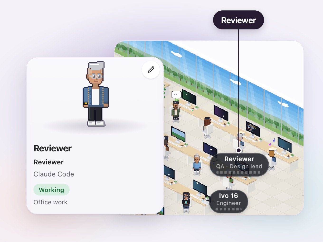 The Reviewer agent card, cut from the Northwind sample office.
