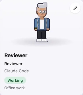 The Reviewer agent card from the Northwind sample office, showing the agent's name, its job and the AI account it works on.